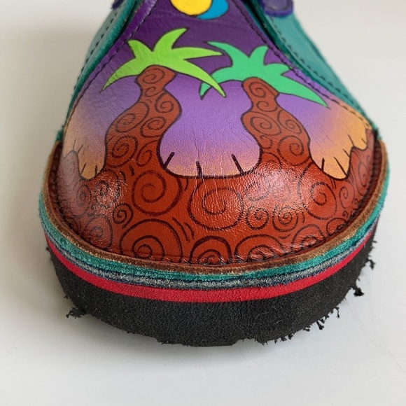 Soletech art to wear painted lace sneakers palm trees sun and moon - Picture 12 of 16